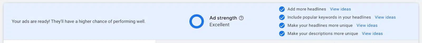 Above: When Creating Or Editing A Rsa, An Ad Strength Score Will Show At The Top Of The Box