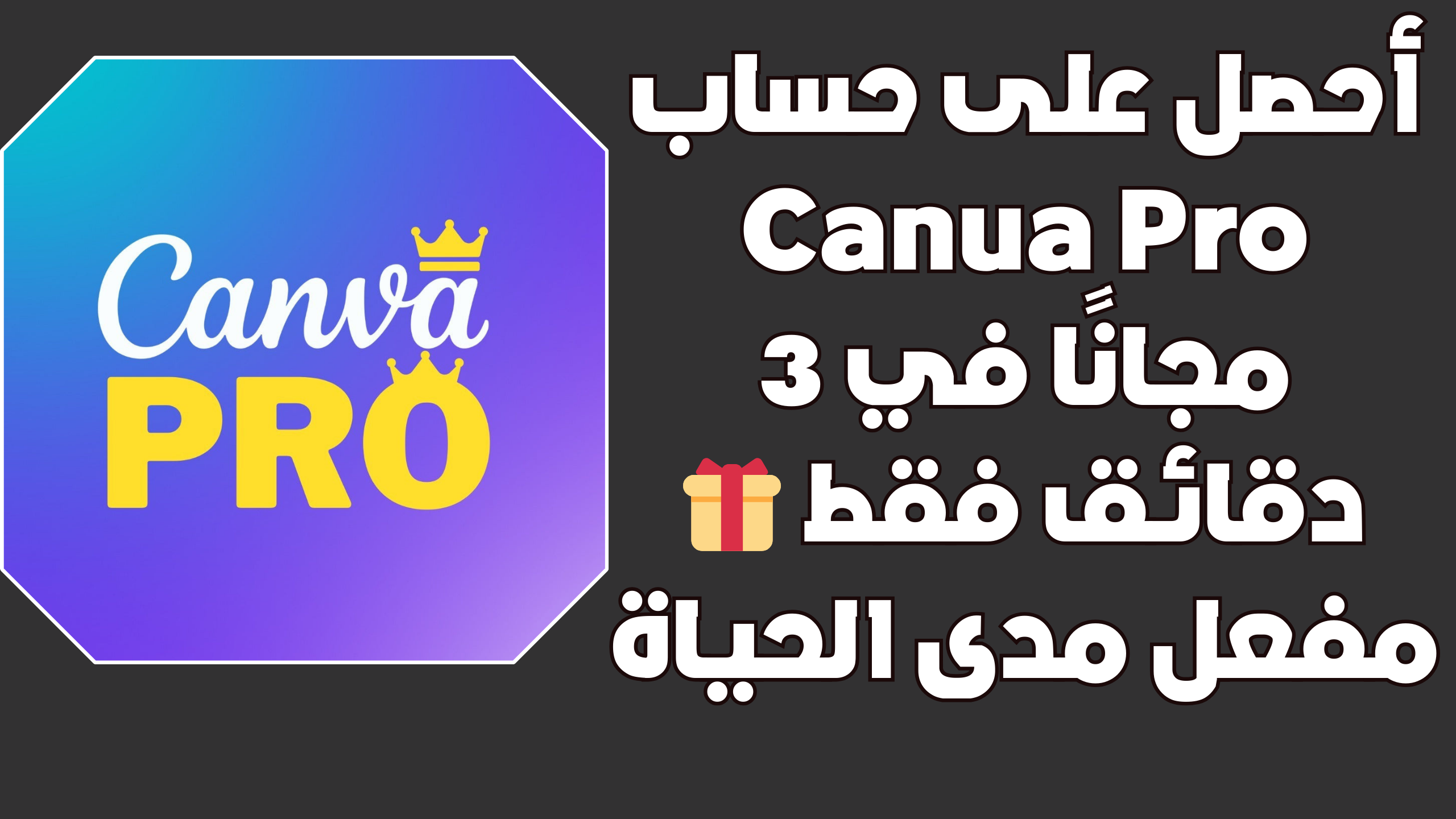 أحصل على حساب Canva Pro مجانًا في 3 دقائق فقط 🎁 مفعل مدى الحياة 